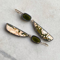 Tourmaline and Ocean Jasper Earrings